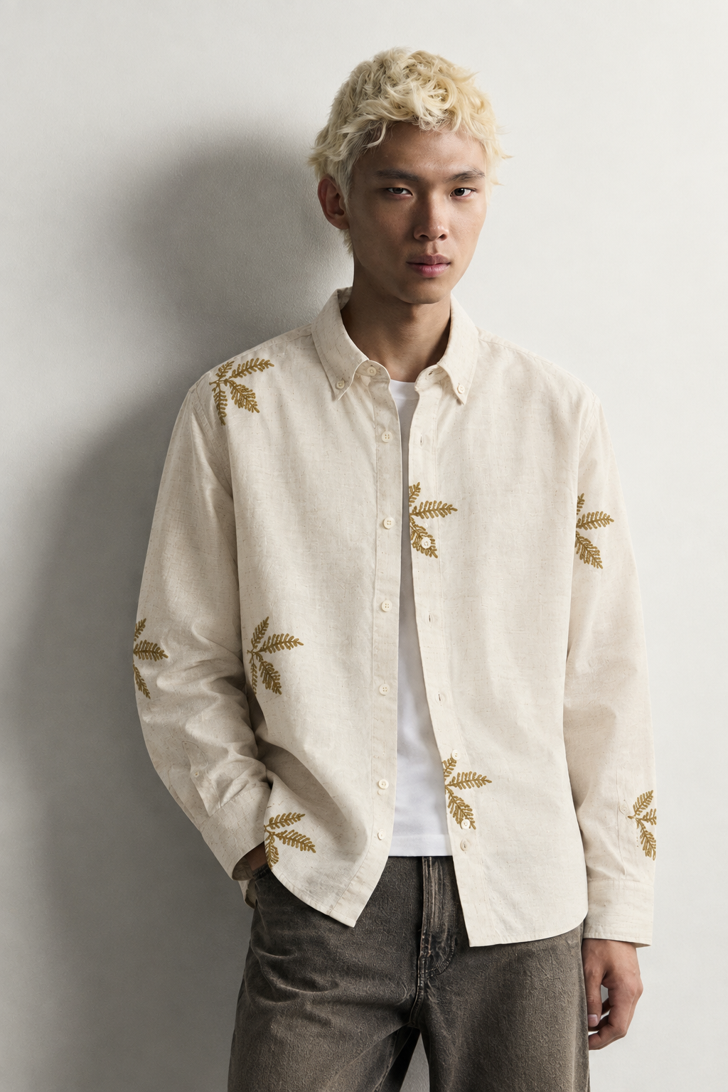 Botanical Muse Embroidered Shirt