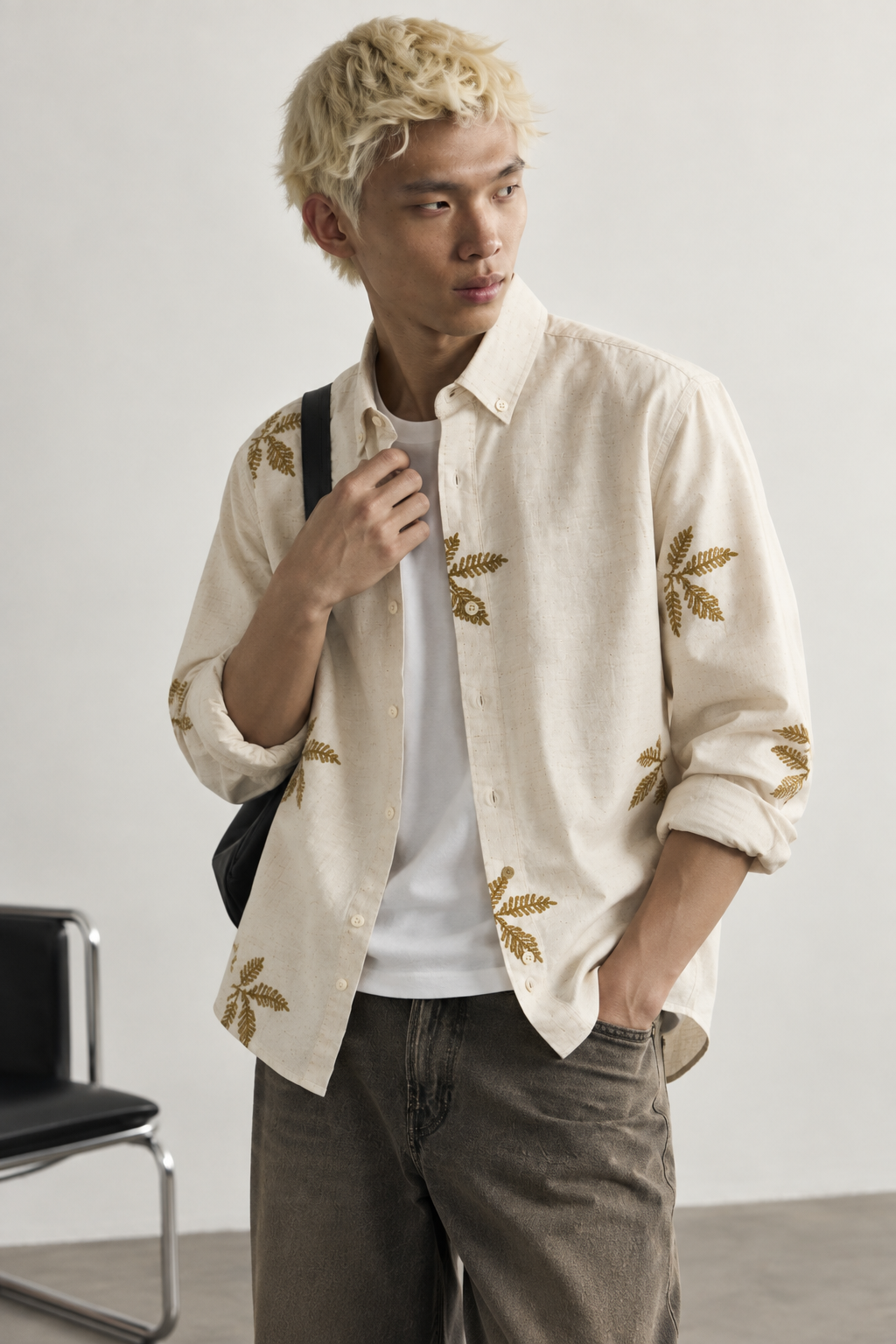 Botanical Muse Embroidered Shirt