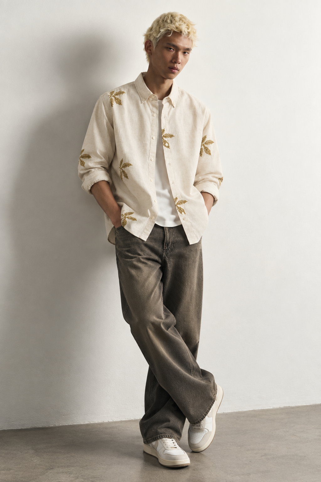 Botanical Muse Embroidered Shirt