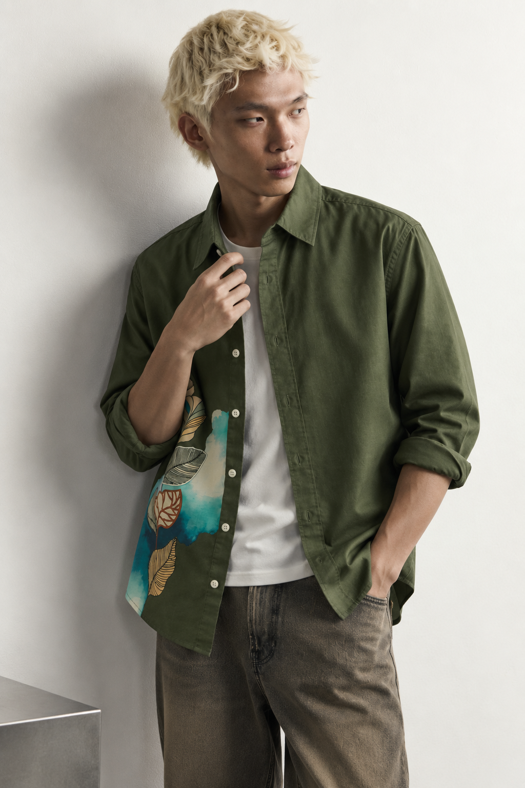 SYLOR Botanical Canvas Statement Shirt