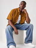 Golden Ochre Linen Short-Sleeve Shirt