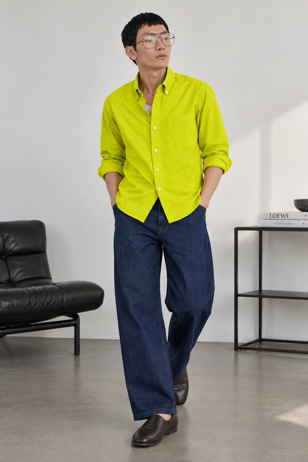 Electric Lime Essential Linen Shirt