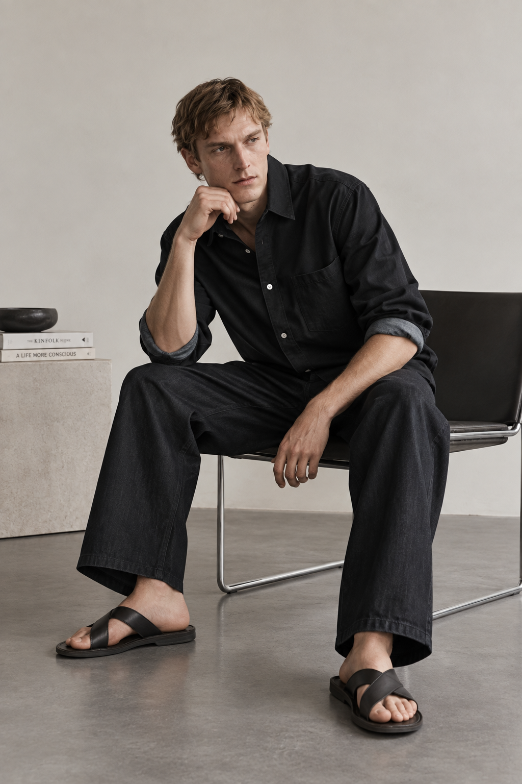 SYLOR Midnight Essential Linen Shirt