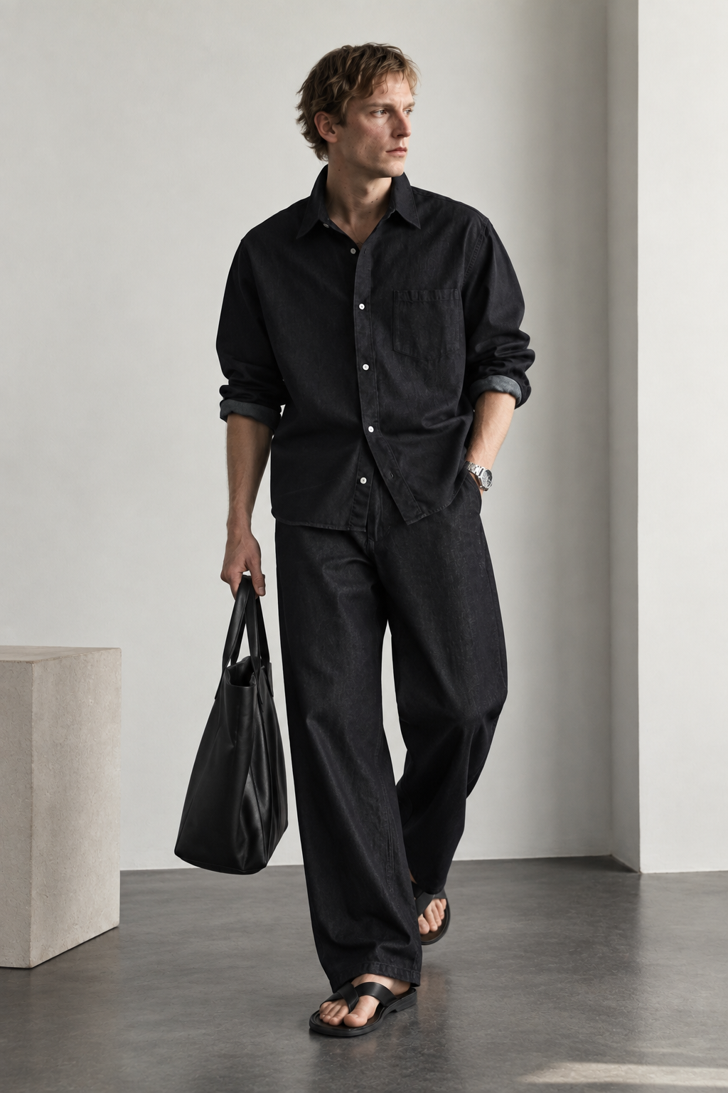 SYLOR Midnight Essential Linen Shirt