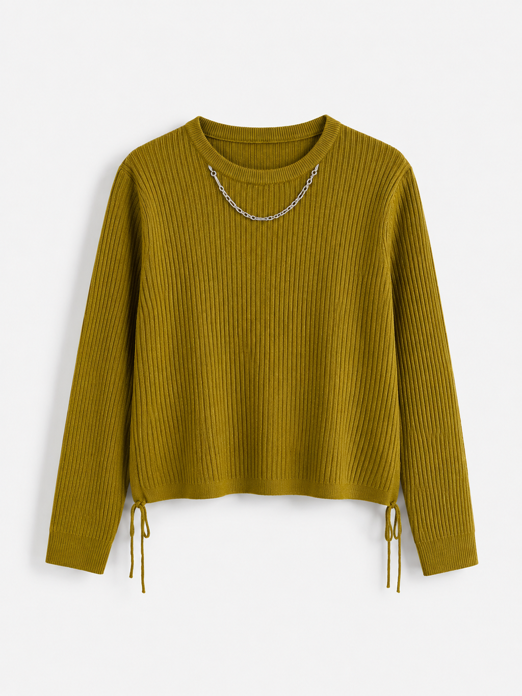 Mustard Ribbed Knit Top