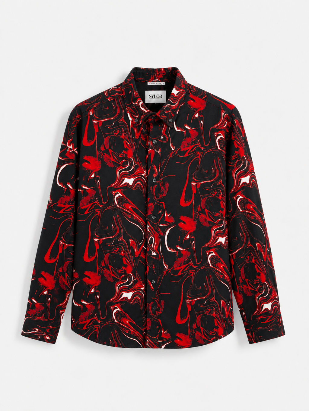 Crimson Flow Printed Shirt