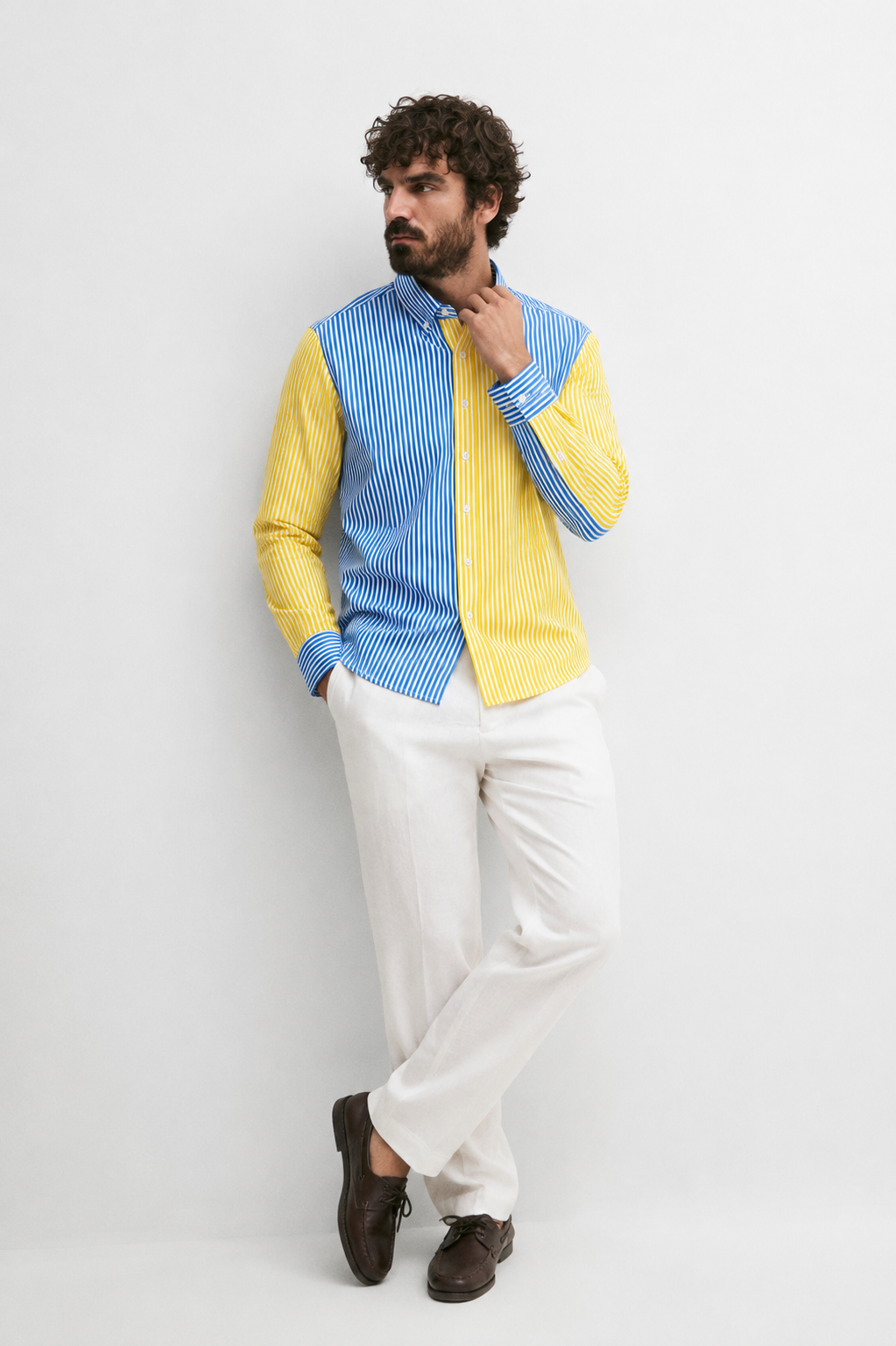 Sylor Dual-Tone Striped Statement Shirt