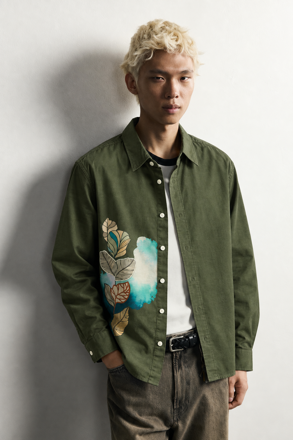 SYLOR Botanical Canvas Statement Shirt