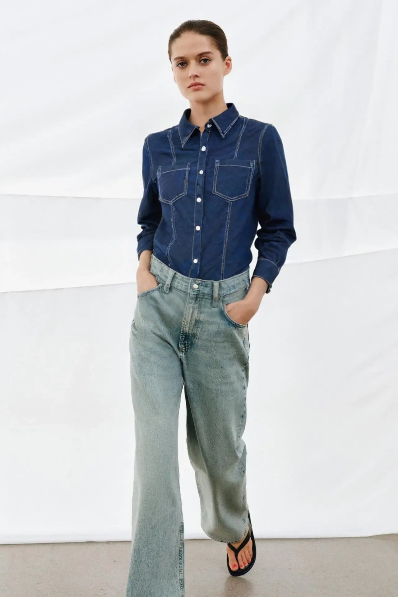 WOMEN DENIM SHIRTOP