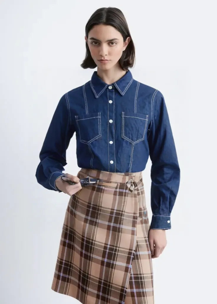 WOMEN DENIM SHIRTOP