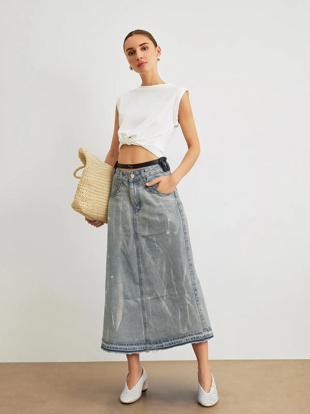 WOMEN DENIM SKIRT