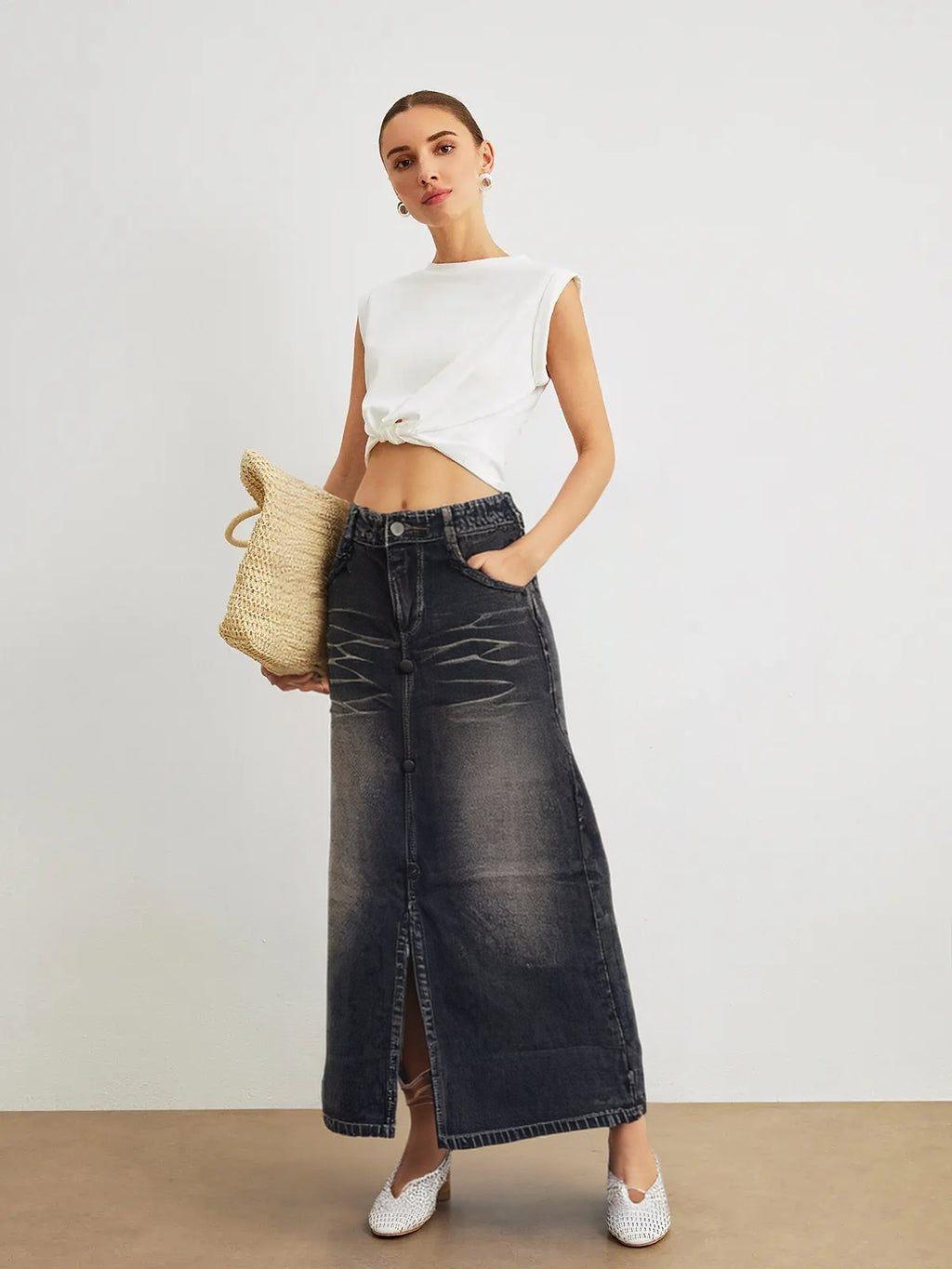 WOMEN DENIM SKIRT