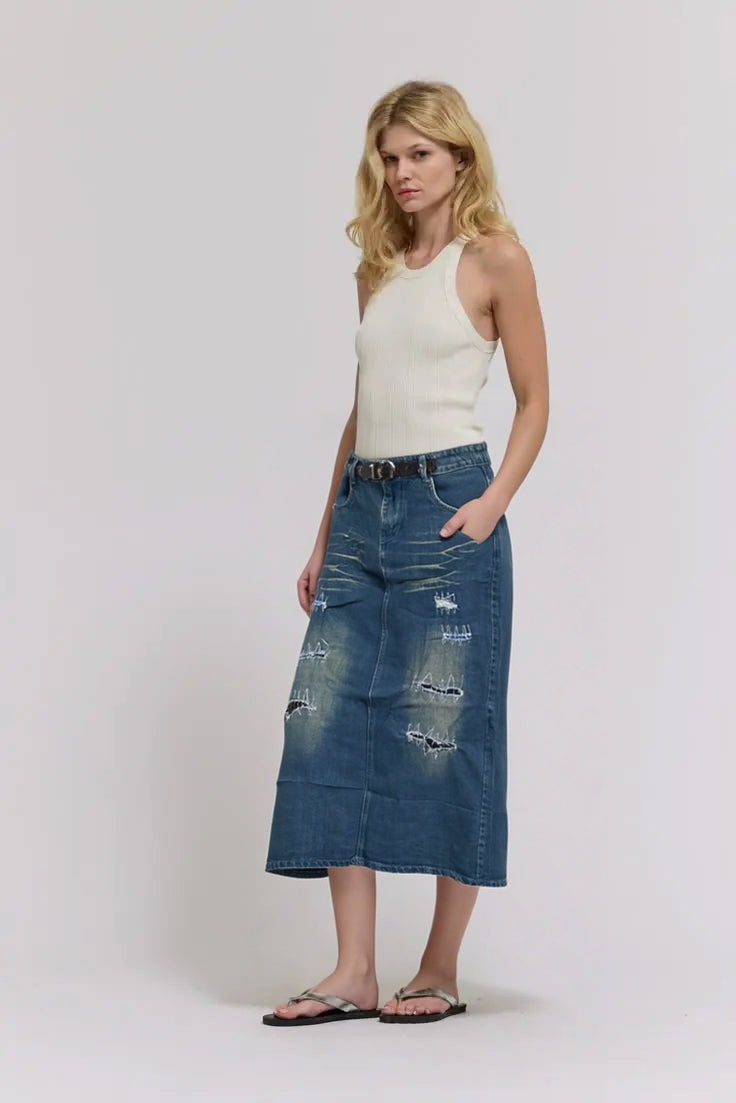 WOMEN DENIM SKIRT