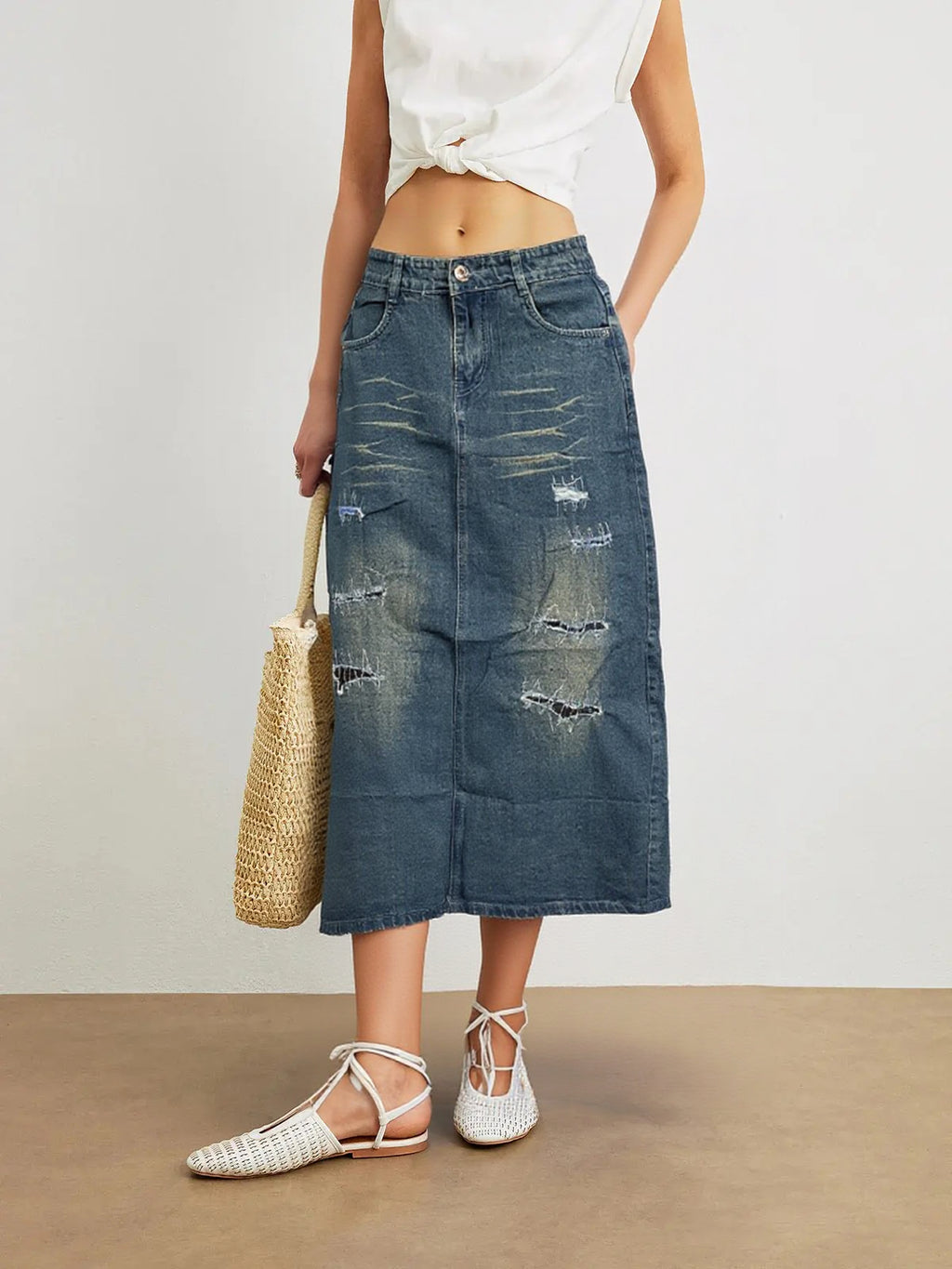WOMEN DENIM SKIRT