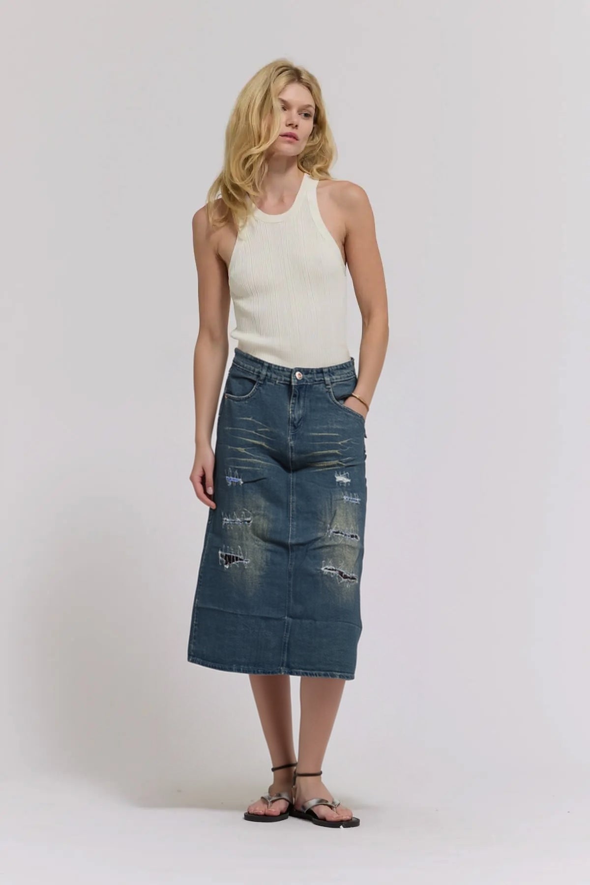 WOMEN DENIM SKIRT
