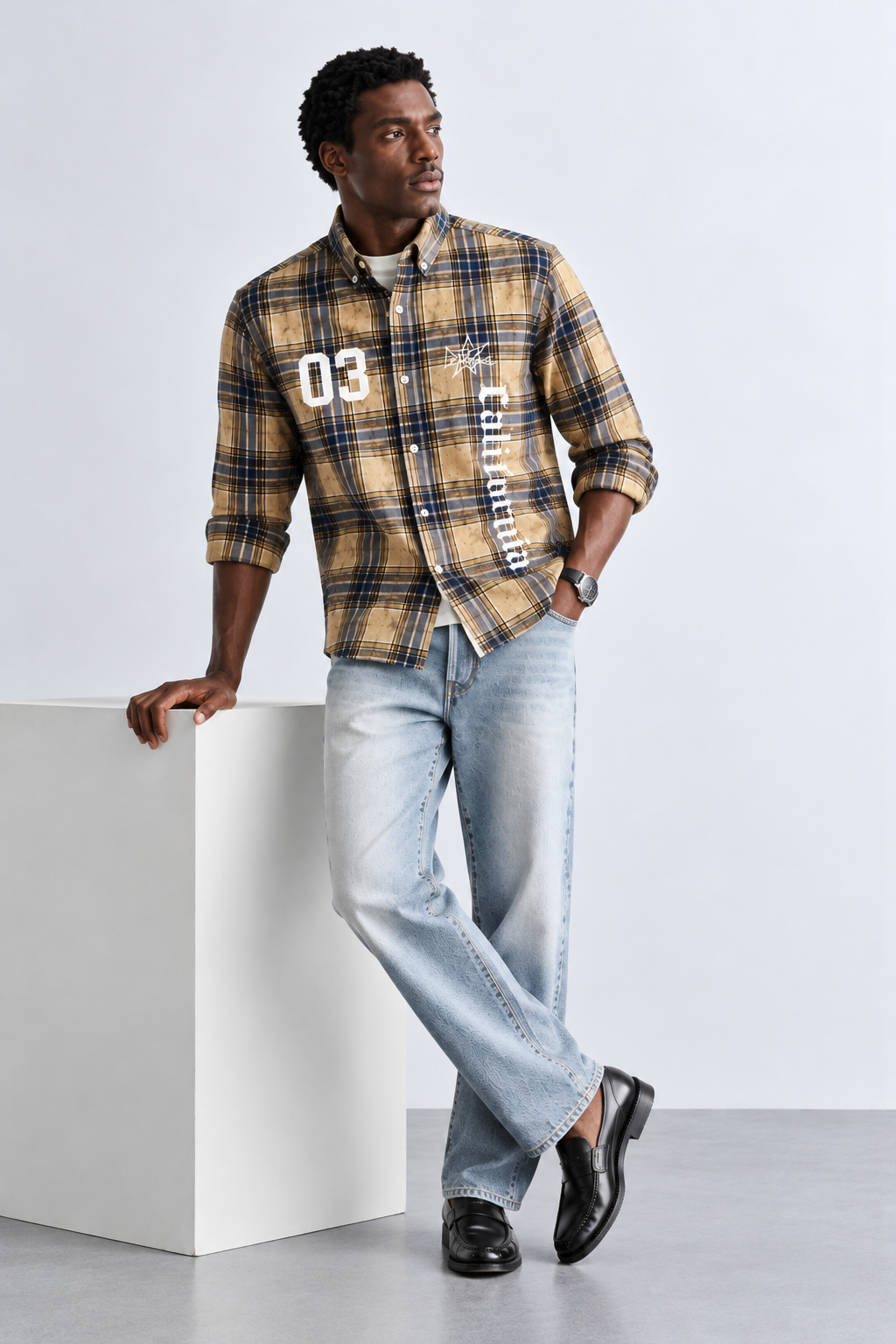 SYLOR 03 California Vintage Plaid Statement Shirt